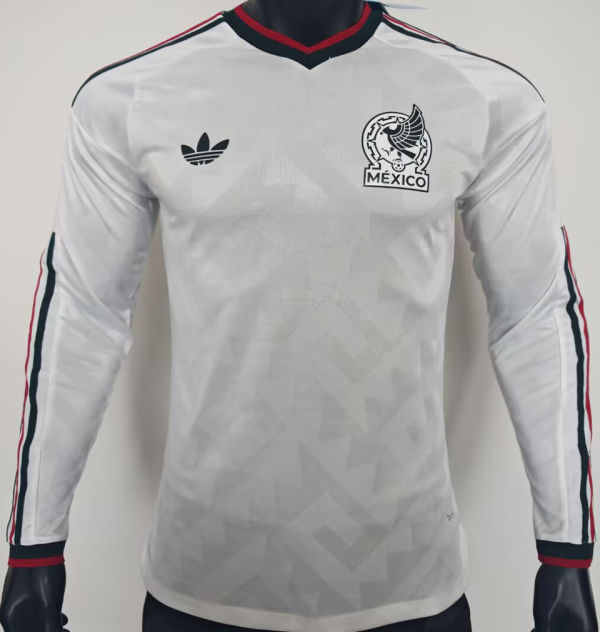 2026/27 Mexico Away White Player Version Long Sleeve Soccer Jersey