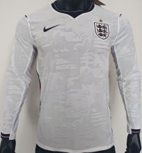 2026/27 England Home White Player Version Long Sleeve Soccer Jersey