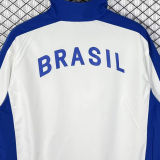 1998 Brazil Home White Retro Windbreaker