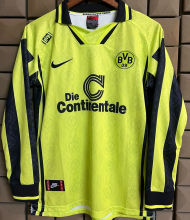 1996 BVB Home Retro Long Sleeve Soccer Jersey