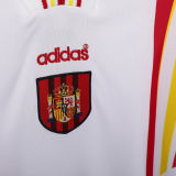1996 Spain Away White Retro Long Sleeve Soccer Jersey