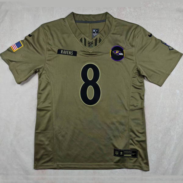 JACKSON #8 Men's Baltimore Ravens NFL Jersey 乌鸦