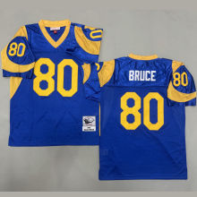 BRUCE #80 Men's Los Angeles Rams Retro NFL Jersey 公羊