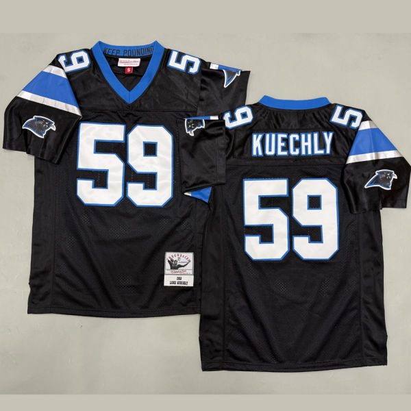 KUECHLY #59 Men's Carolina Panthers Retro NFL Jersey 黑豹