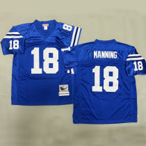 MANNING #18 Men's Indianapolis Colts Retro NFL Jersey  小马