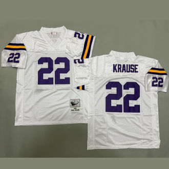 KRAUSE #22 Men's Minnesota Vikings Retro NFL Jersey 维京人