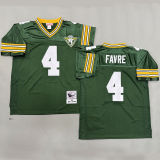FAVRE #4 Men's Green Bay Packers Retro NFL Jersey 包装工