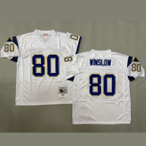 WINSLOW #80 Men's Los Angeles Chargers Retro NFL Jersey 闪电