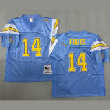 FOUTS #14 Men's Los Angeles Chargers Retro NFL Jersey 闪电