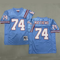 MATTHEWS #74 Men's Tennessee Titans Retro NFL Jersey 泰坦