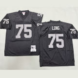 LONG #75 Men's Las Vegas Raiders Retro NFL Jersey 突袭者