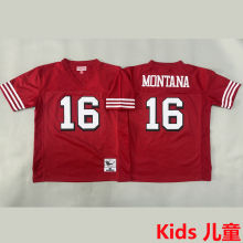 MONTANA #16 San Francisco 49ers Retro Kids NFL Jersey 49人