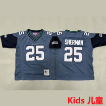 SHERMAN #25 Seattle Seahawks Retro Kids NFL Jersey 海鹰
