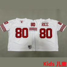 RICE #80 San Francisco 49ers Retro Kids NFL Jersey 49人