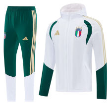 2026/27 Italy White Hoody Zipper Jacket