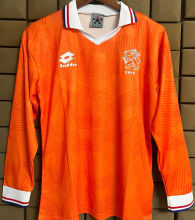 1991/1993 Netherlands Home Orange Retro Long Sleeve Soccer Jersey