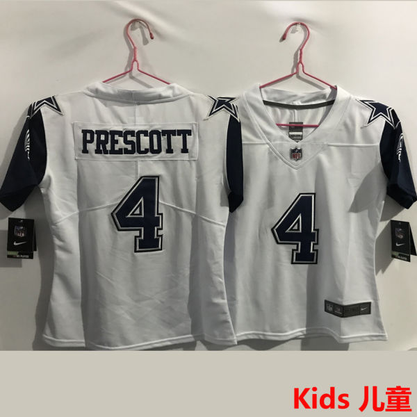 PRESCOTT #4 Dallas Cowboys Kids NFL Jersey 牛仔