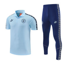 2026/27 Man City Light Blue POLO Training Tracksuit