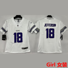 JEFFERSON #18 Minnesota Vikings Girl NFL Jersey 维京人