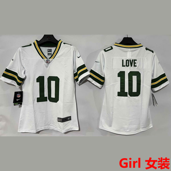LOVE #10 Green Bay Packers Girl NFL Jersey 包装工