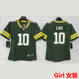 LOVE #10 Green Bay Packers Girl NFL Jersey 包装工