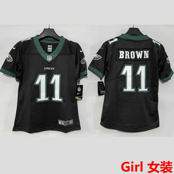 BROWN #11 Philadelphia Eagles Girl NFL Jersey 老鹰