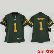 PARSONS #1 Green Bay Packers Girl NFL Jersey 包装工