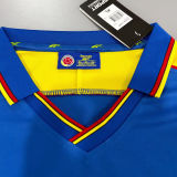 1998 Colombia Away Blue Retro Soccer Jersey
