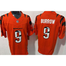 BURROW #9 Men's Cincinnati Bengals NFL Jersey 猛虎   (3代）