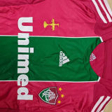 2010 Fluminense Home Red Retro Long Sleeve Soccer Jersey