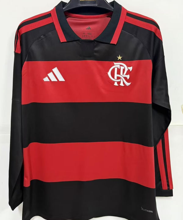 2026/27 Flamengo Home Fans Long Sleeve Soccer Jersey