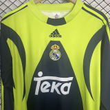 1999/2000 RM GK Green Retro Long Sleeve Soccer Jersey