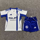 2025/26 Schalke 04 Away White Kids Soccer Jersey