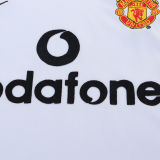 2002/2003 M Utd Away White Retro Kids Soccer Jersey
