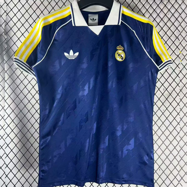 2026/27 RM Special Edition Royal Blue Retro Style Fans Soccer Jersey 黄三边