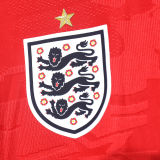 2026/27 England Away Red Player Version Long Sleeve Soccer Jersey