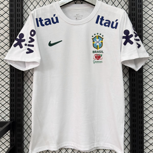 2026/27 Brazil White Casual Pure Cotton T-Shirt