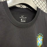 2026/27 Brazil Black Casual Pure Cotton T-Shirt
