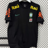 2026/27 Brazil Black Casual Pure Cotton T-Shirt