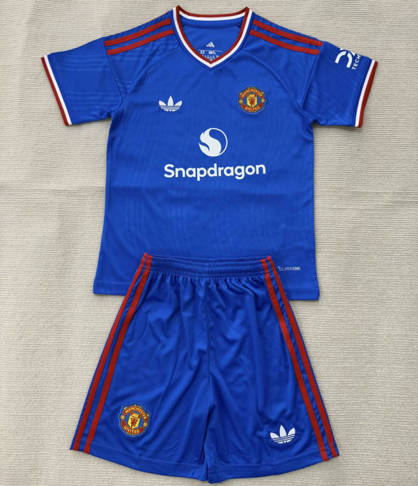 2026/27 M Utd Blue Special Edition Kids Soccer Jersey