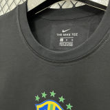 2026/27 Brazil Black Casual Pure Cotton T-Shirt