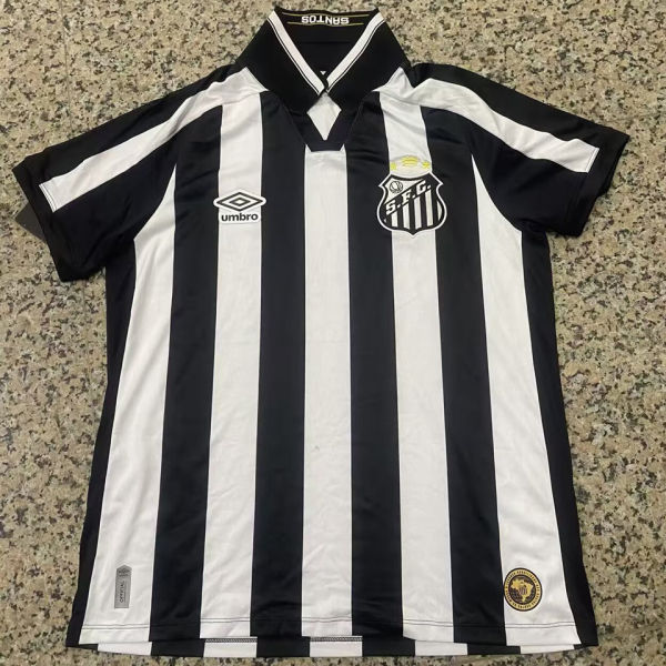 2026/27 Santos Away Black White Fans Soccer Jersey