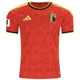 2026/27 Belgium 1:1 Quality Home Red Fans Soccer Jersey (Have Right Patch 有右臂章 白底黑字）