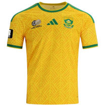 2026/27 South Africa Home Yellow Fans Soccer Jersey (Have Right Patch 有右臂章 黑底白字）