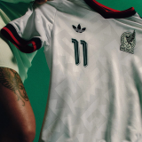 2026/27 Mexico 1:1 Quality Away White Fans Soccer Jersey  (Have Right Patch 有右臂章 黑底白字）