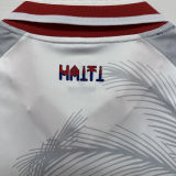 2026/27 Haiti Away White Fans Soccer Jersey 海地 (Have Right Patch 有右臂章 黑底白字）