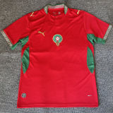 2026/27 Morocco Home Red Fans Soccer Jersey (Have Right Patch 有右臂章 白底黑字）