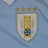 2026/27 Uruguay Home Fans Soccer Jersey (Have Right Patch 有右臂章 金底白字）