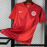 2026/27 Canada Home Red Fans Soccer Jersey  (Have Right Patch 有右臂章 白底黑字）