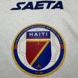 2026/27 Haiti Away White Fans Soccer Jersey 海地 (Have Right Patch 有右臂章 黑底白字）